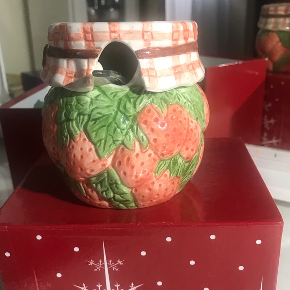 Cardinal Inc Accessories Ceramic Jam Pot Jelly Pot Honey Pot Wspoon